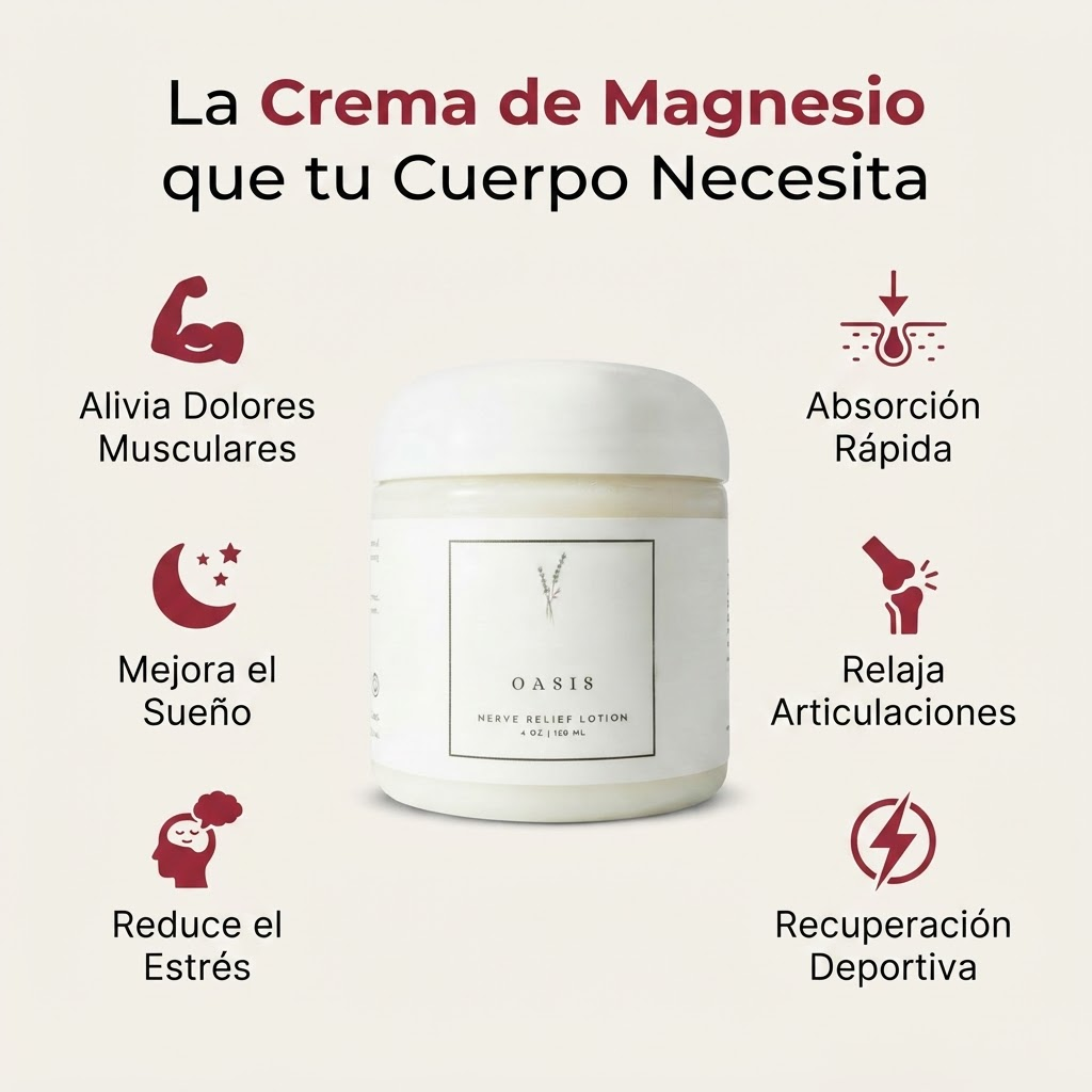 Crema con Magnesio – Elimina el Dolor de Raíz